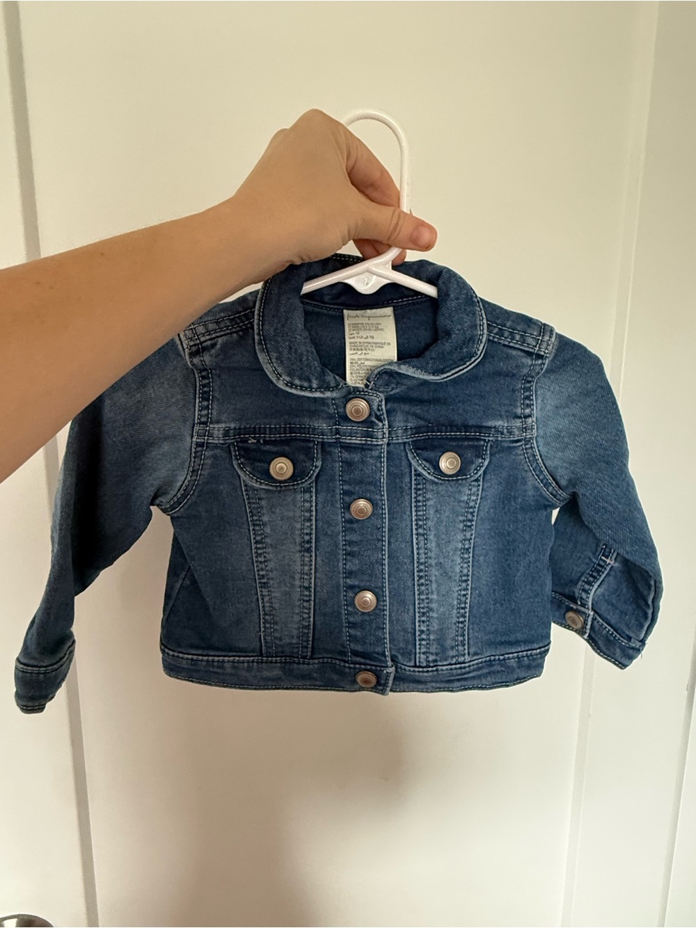 Kids Dark Blue Denim Jacket - 12 months, first impression brand